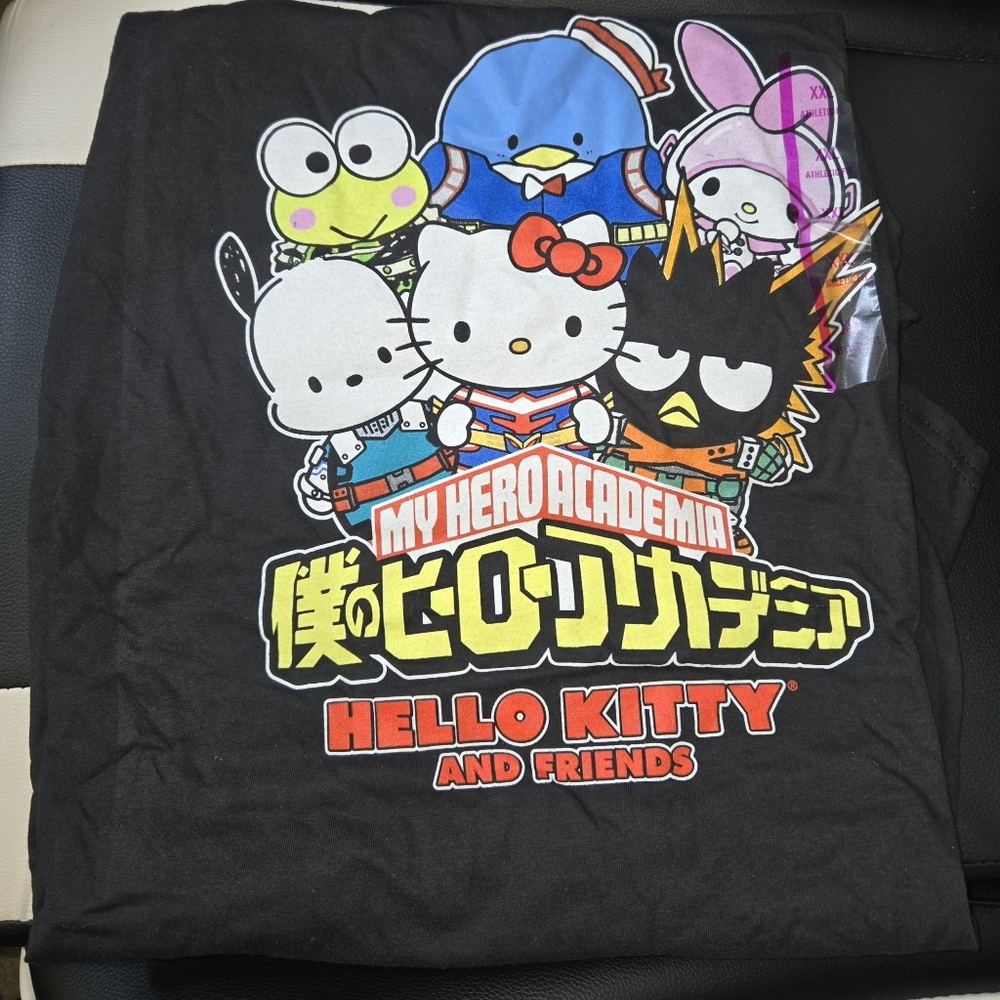 NEW XXL MY HERO ACADEMIA HELLO KITTY & FRIENDS SHORT SLEEVE TEE